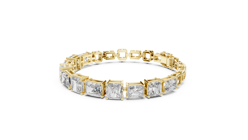 Radiant and Emerald Cut Diamond Bracelet