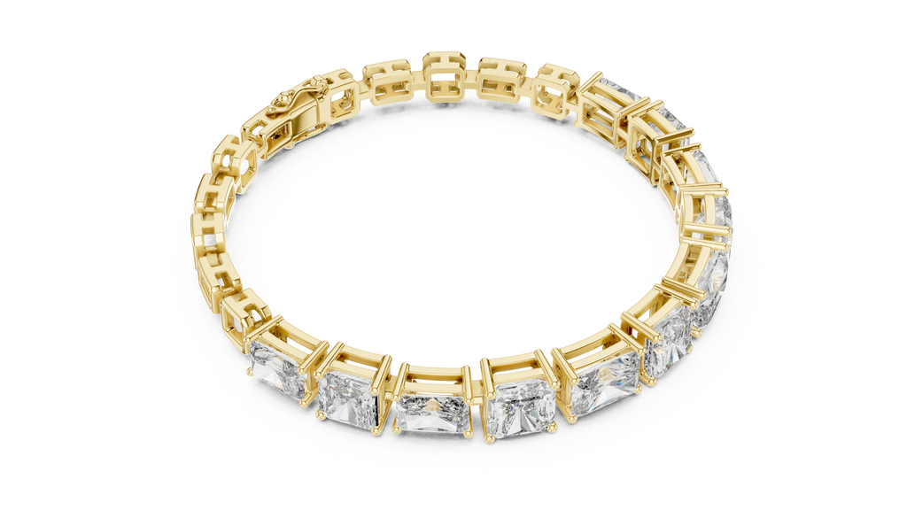 Radiant and Emerald Cut Diamond Bracelet