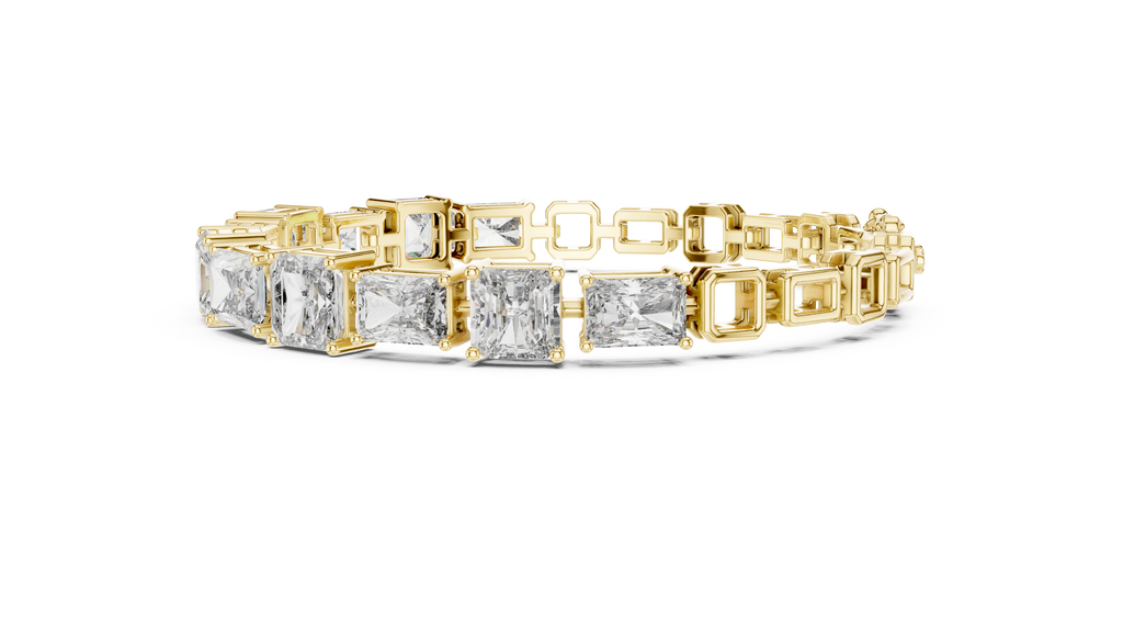 Radiant and Emerald Cut Diamond Bracelet