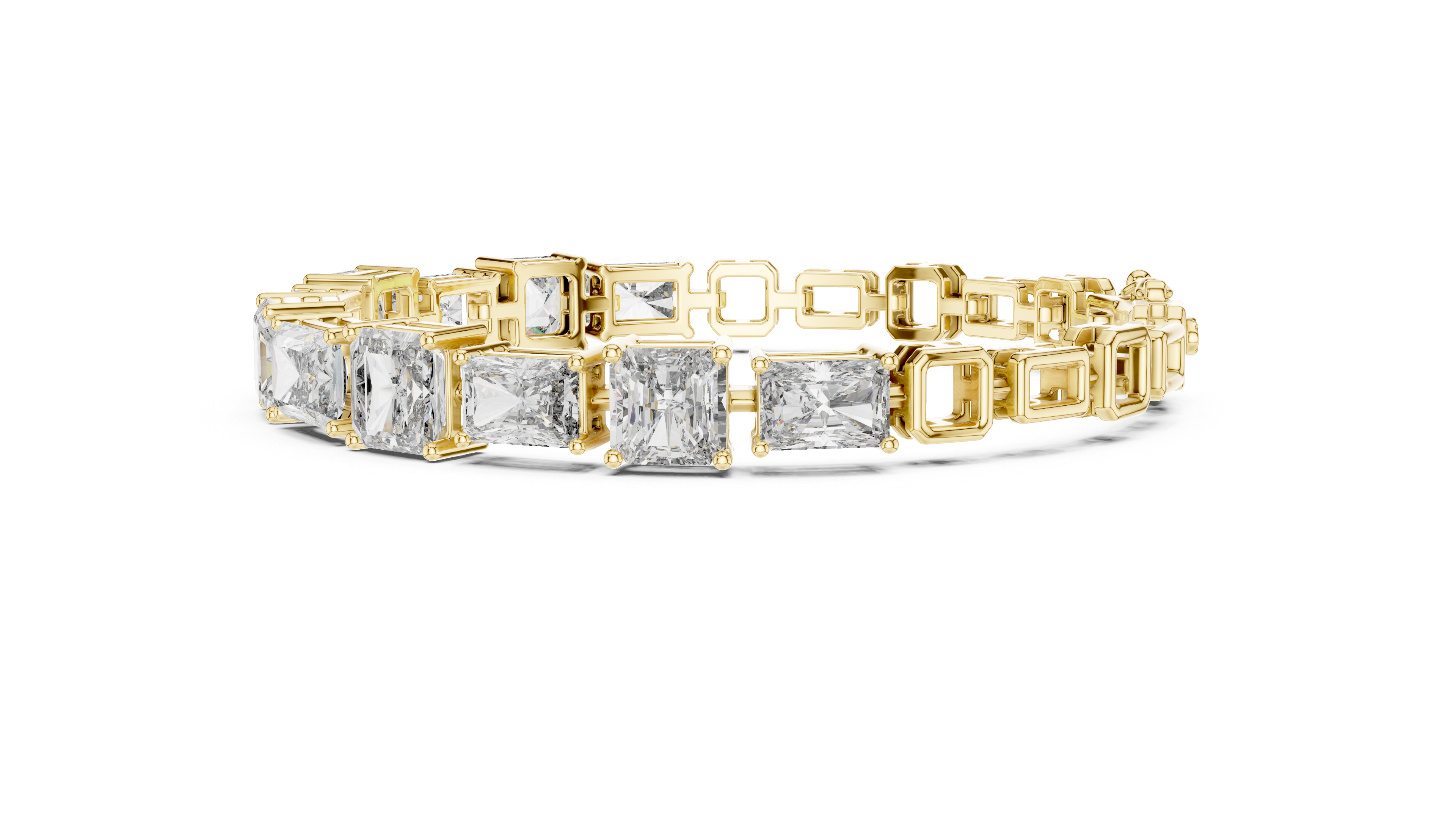 Radiant and Emerald Cut Diamond Bracelet