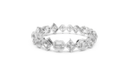 Emerald Diamond Halo Tennis Bracelet