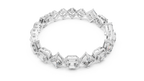 Emerald Diamond Halo Tennis Bracelet