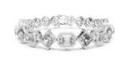 Emerald Diamond Halo Tennis Bracelet
