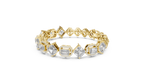Emerald Diamond Halo Tennis Bracelet