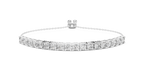 Round Diamond Adjustable Slider Bracelet