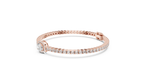 Round Diamond Halo Center Tennis Bracelet