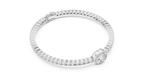Round Diamond Halo Center Tennis Bracelet
