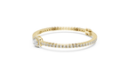 Round Diamond Halo Center Tennis Bracelet