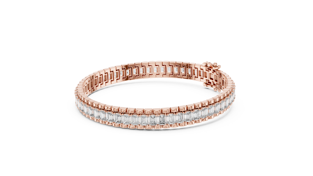 Emerald Cut Diamond Tennis Bracelet