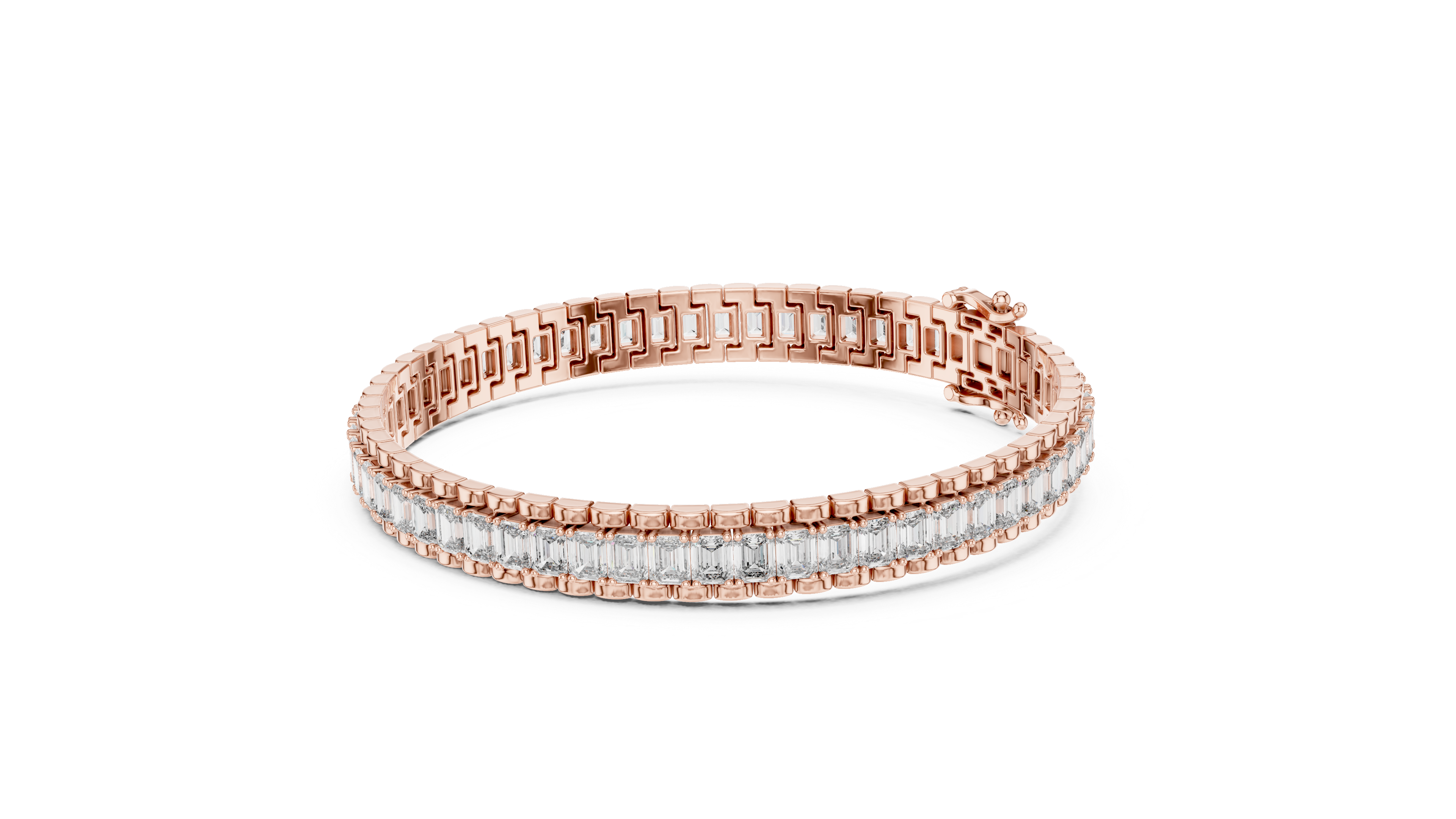 Emerald Cut Diamond Tennis Bracelet