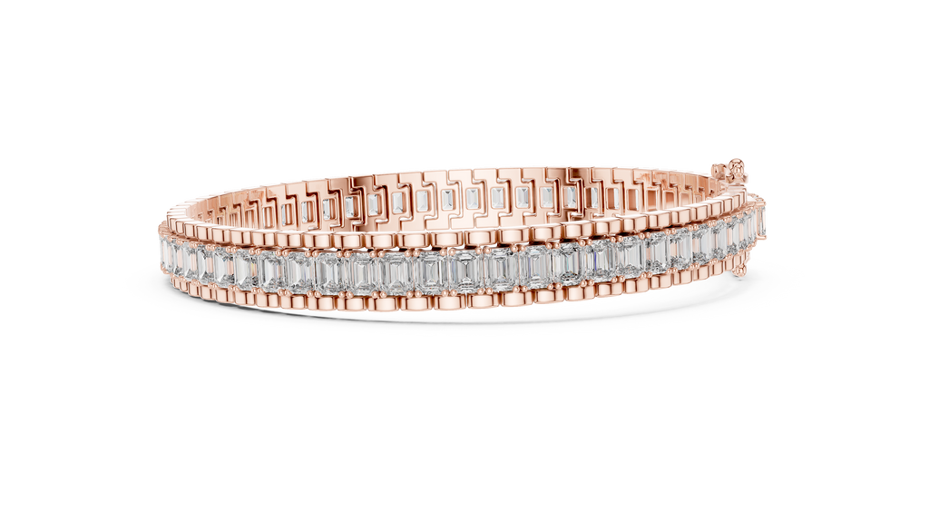 Emerald Cut Diamond Tennis Bracelet
