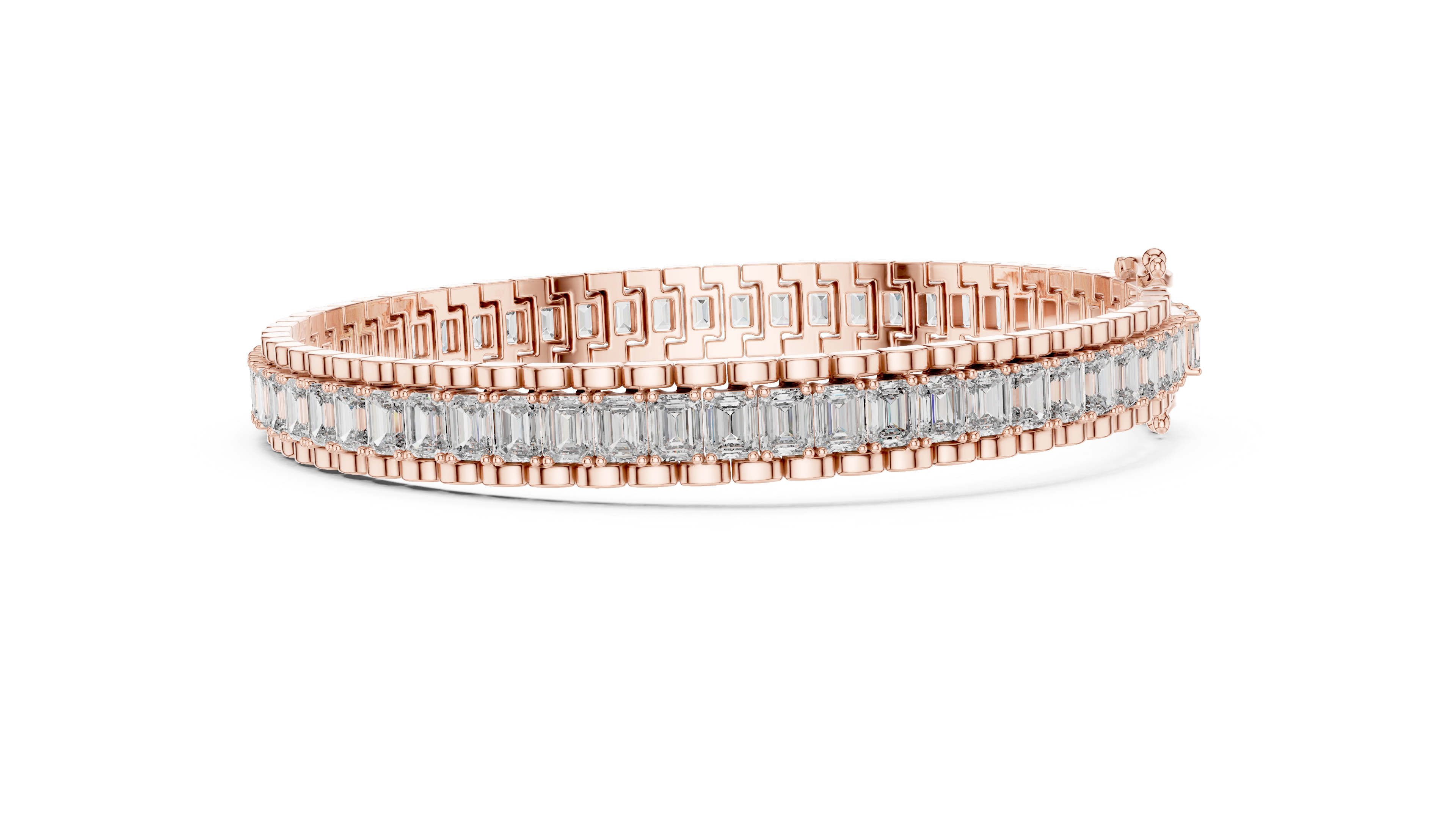 Emerald Cut Diamond Tennis Bracelet