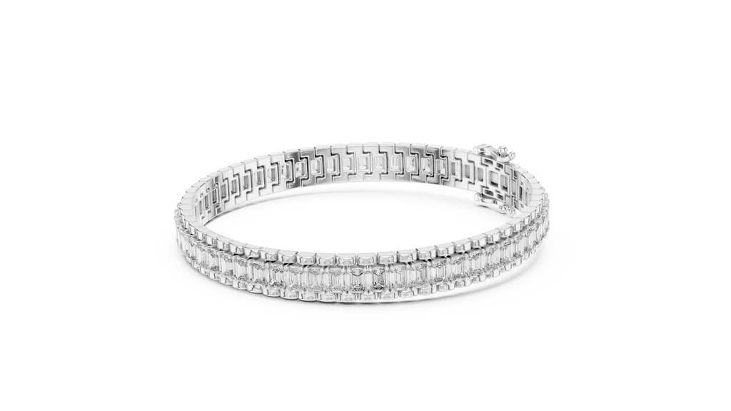 Emerald Cut Diamond Tennis Bracelet