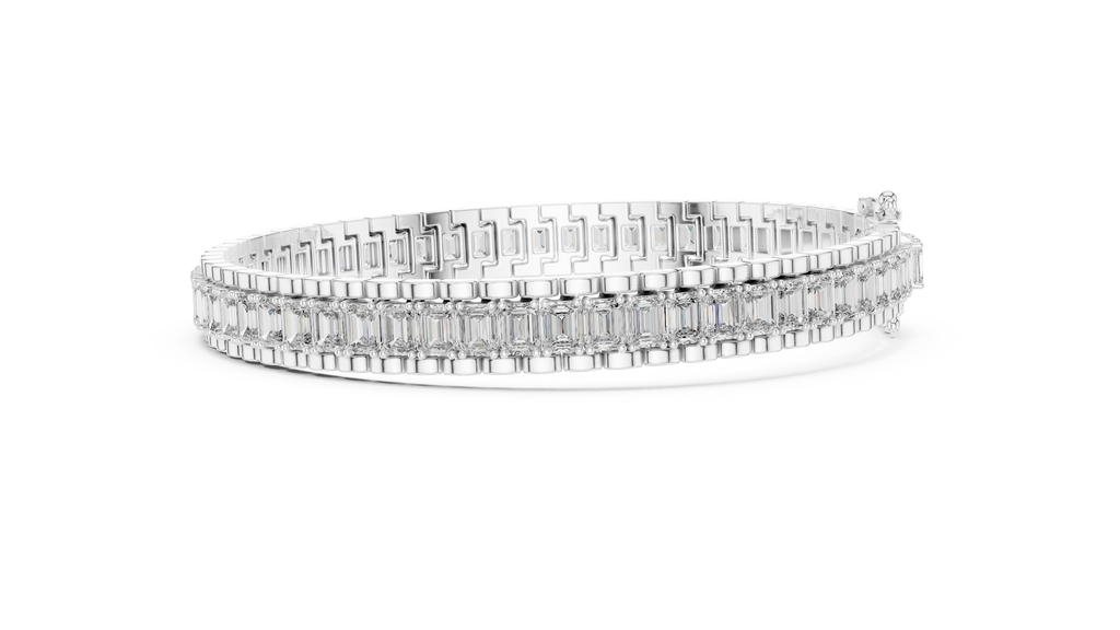 Emerald Cut Diamond Tennis Bracelet