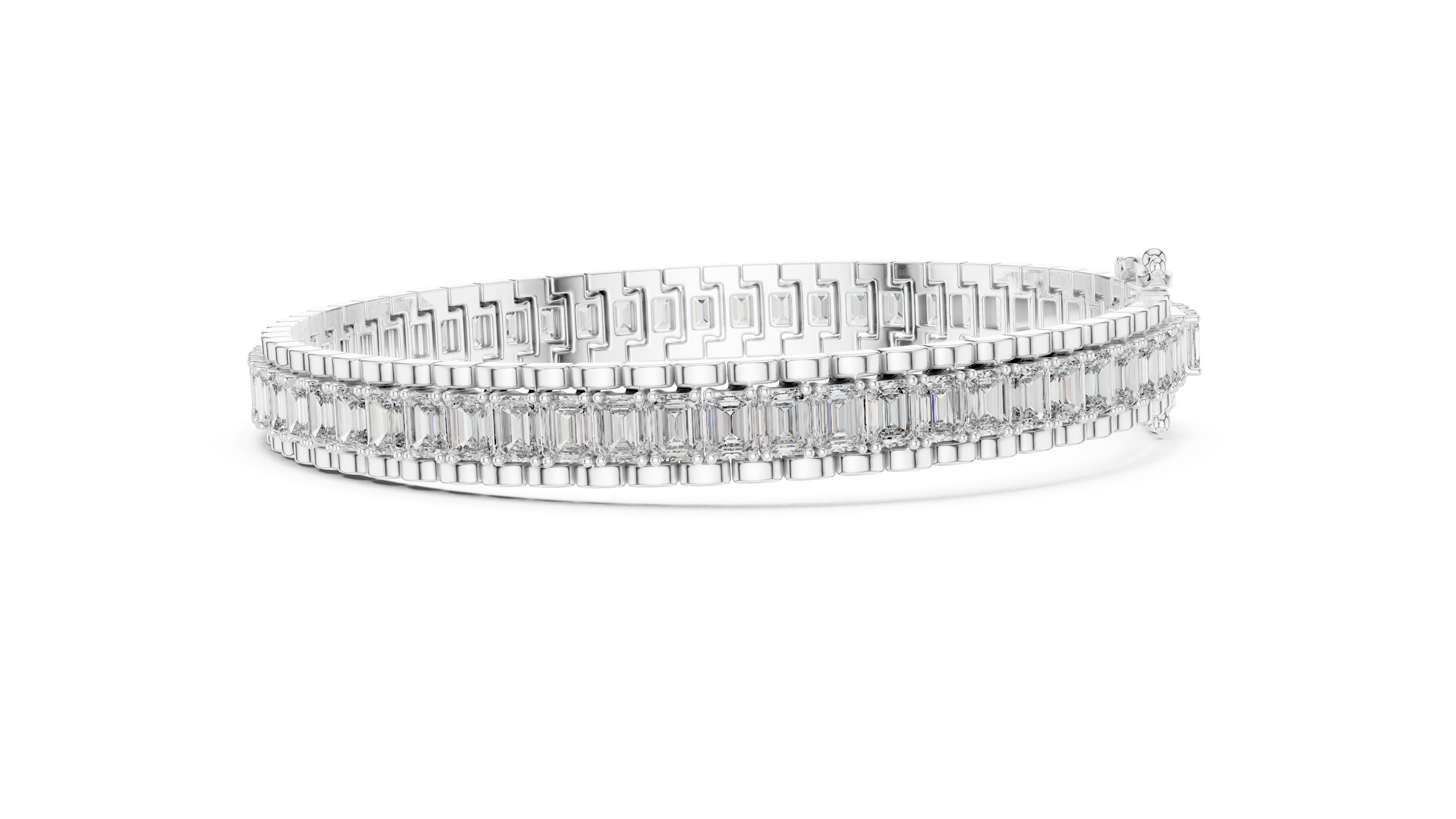 Emerald Cut Diamond Tennis Bracelet