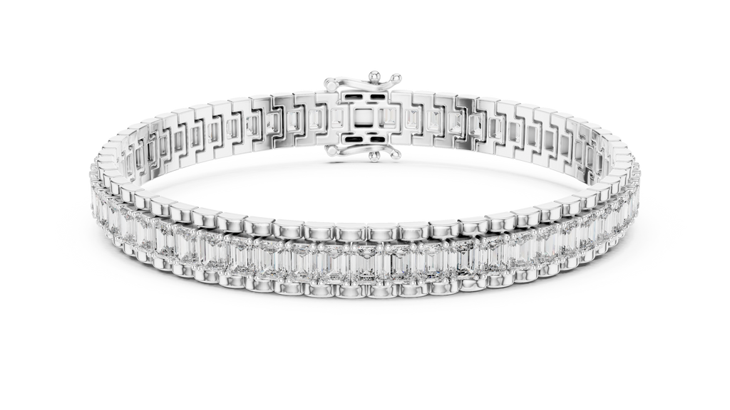 Emerald Cut Diamond Tennis Bracelet