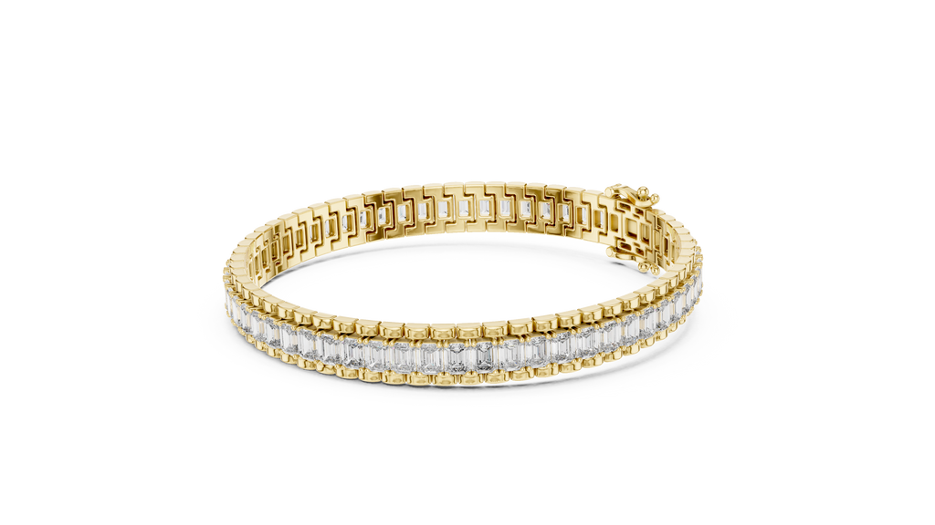 Emerald Cut Diamond Tennis Bracelet