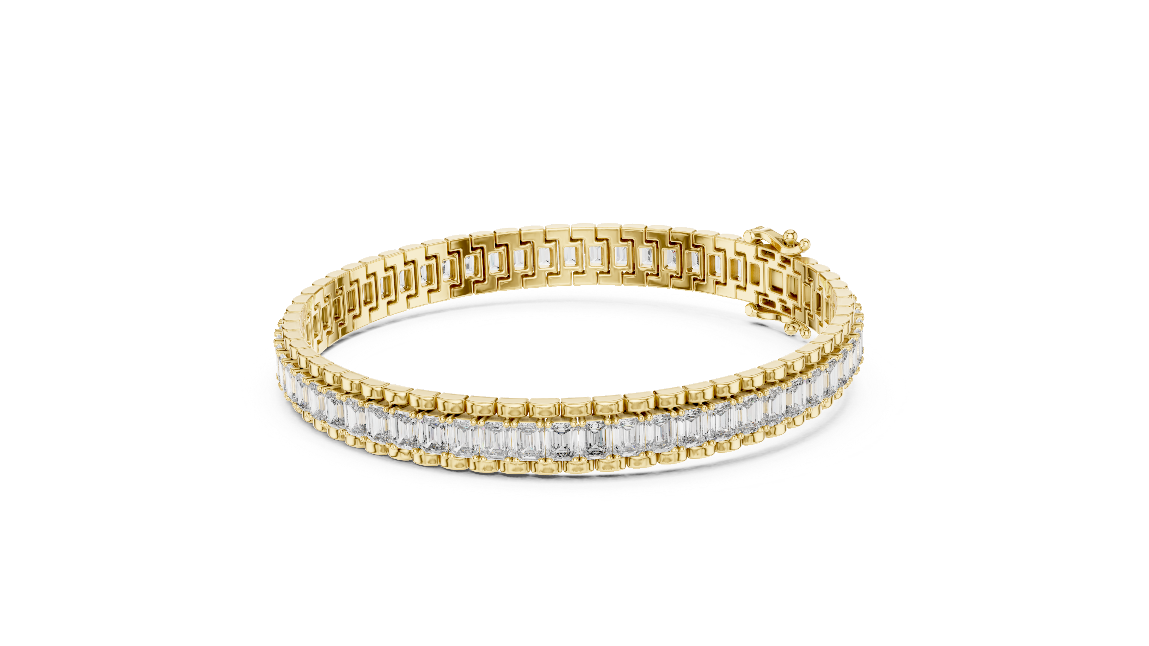 Emerald Cut Diamond Tennis Bracelet