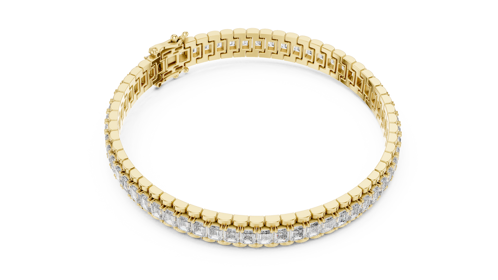 Emerald Cut Diamond Tennis Bracelet