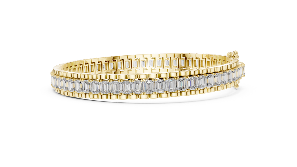 Emerald Cut Diamond Tennis Bracelet
