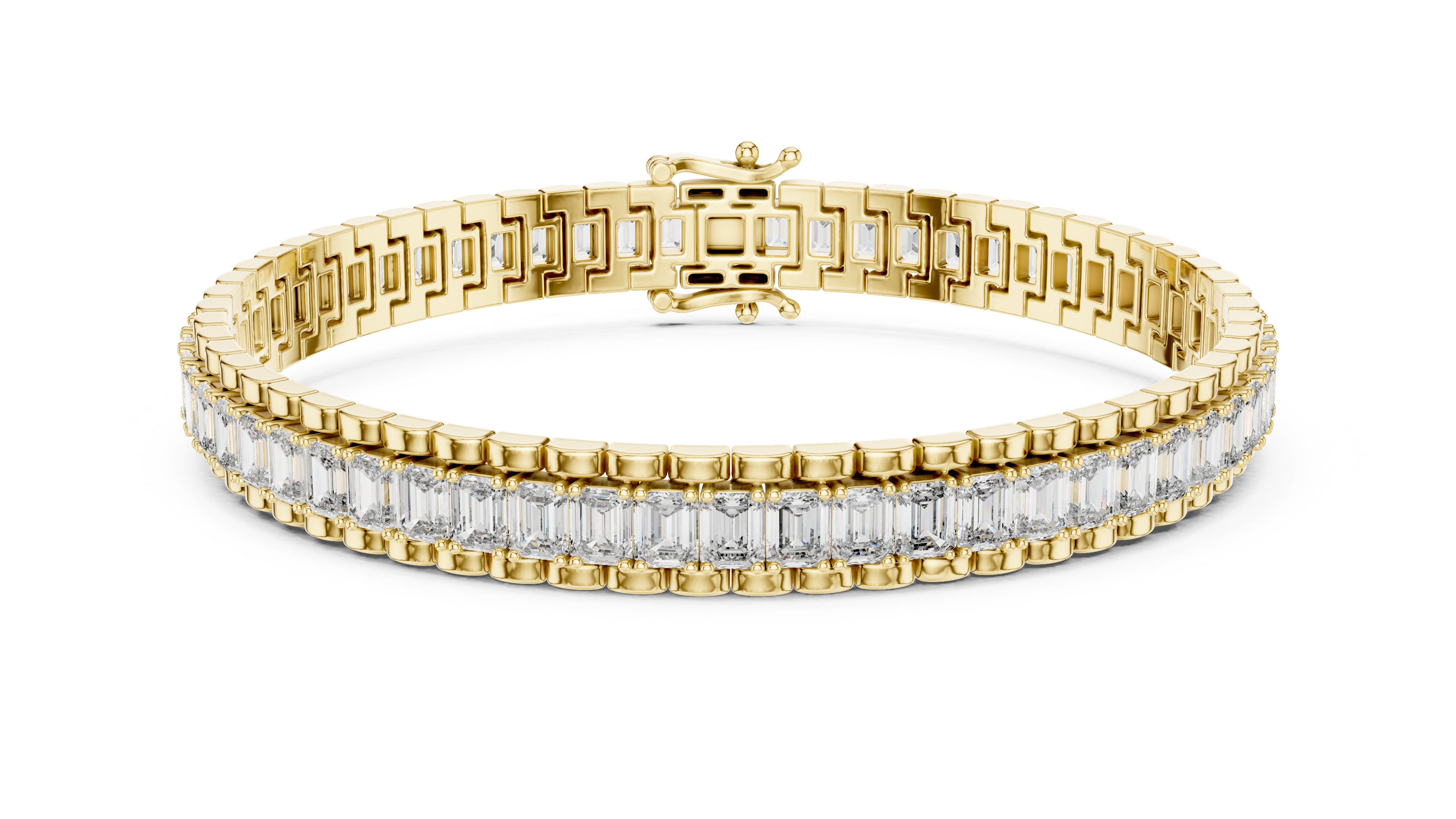 Emerald Cut Diamond Tennis Bracelet
