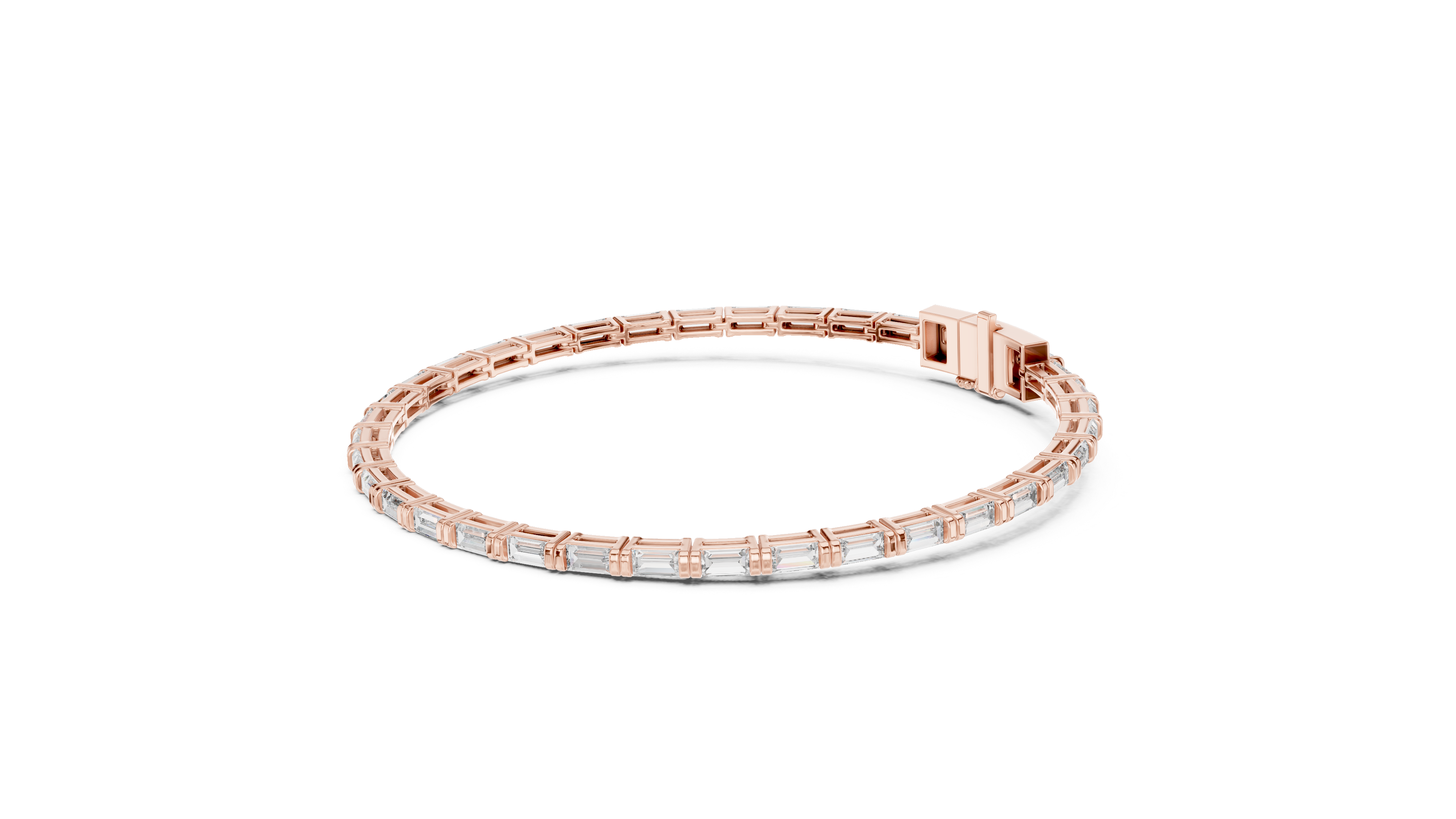 Baguette Cut Diamond Tennis Bracelet