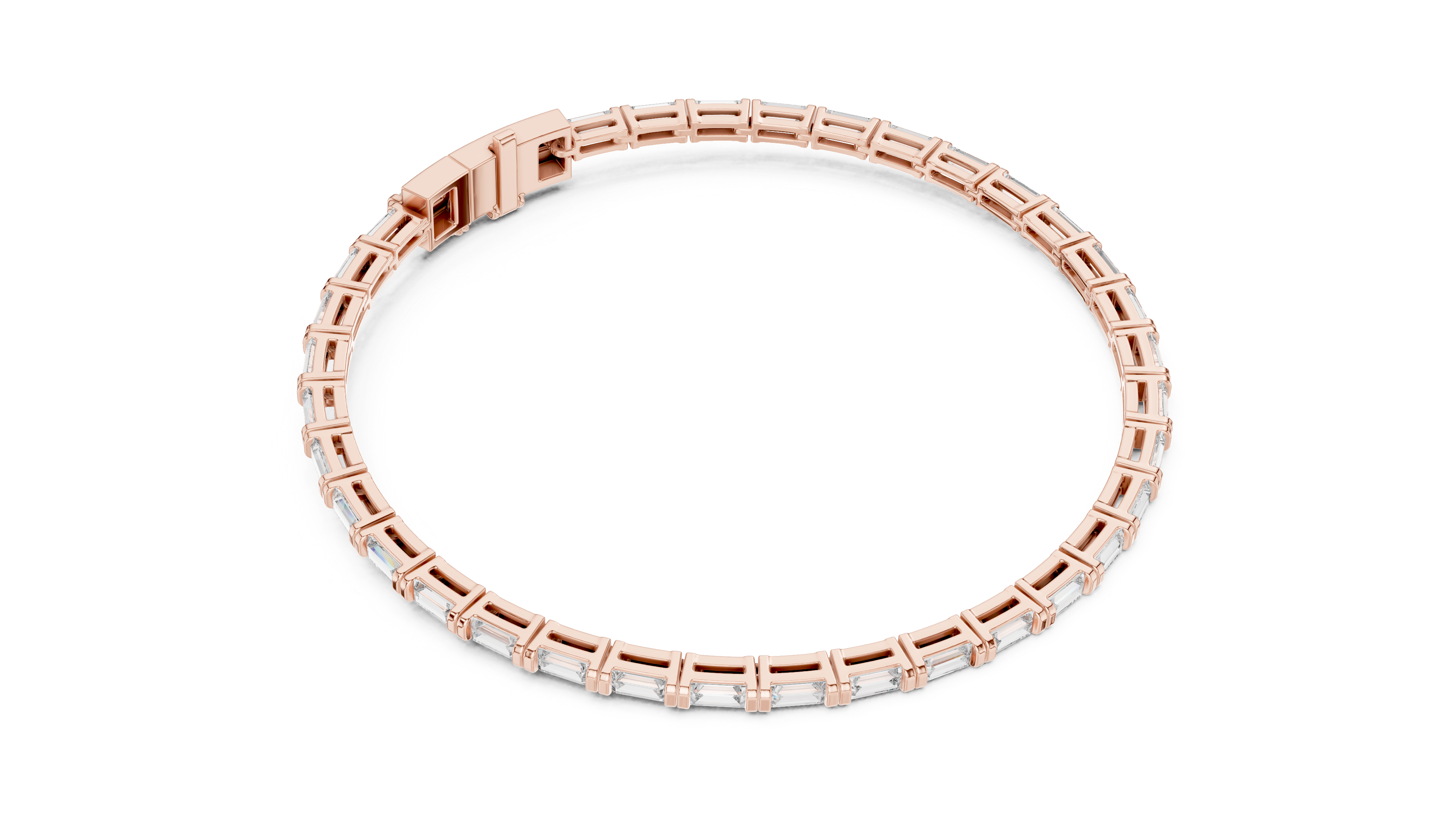 Baguette Cut Diamond Tennis Bracelet