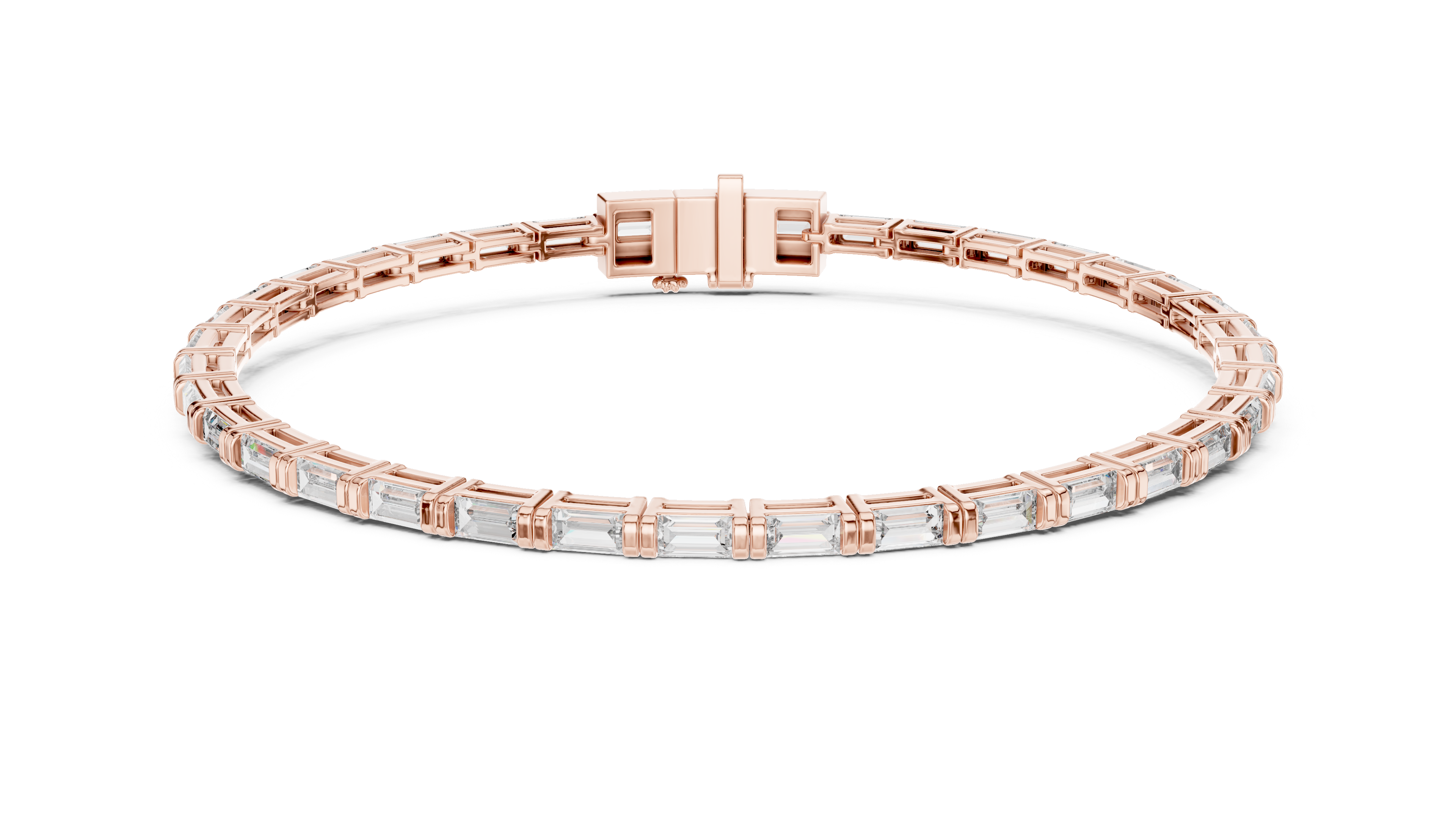 Baguette Cut Diamond Tennis Bracelet
