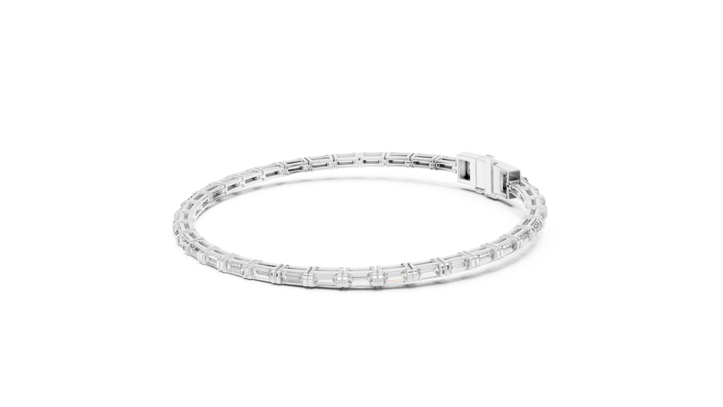Baguette Cut Diamond Tennis Bracelet