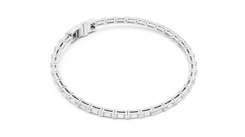 Baguette Cut Diamond Tennis Bracelet