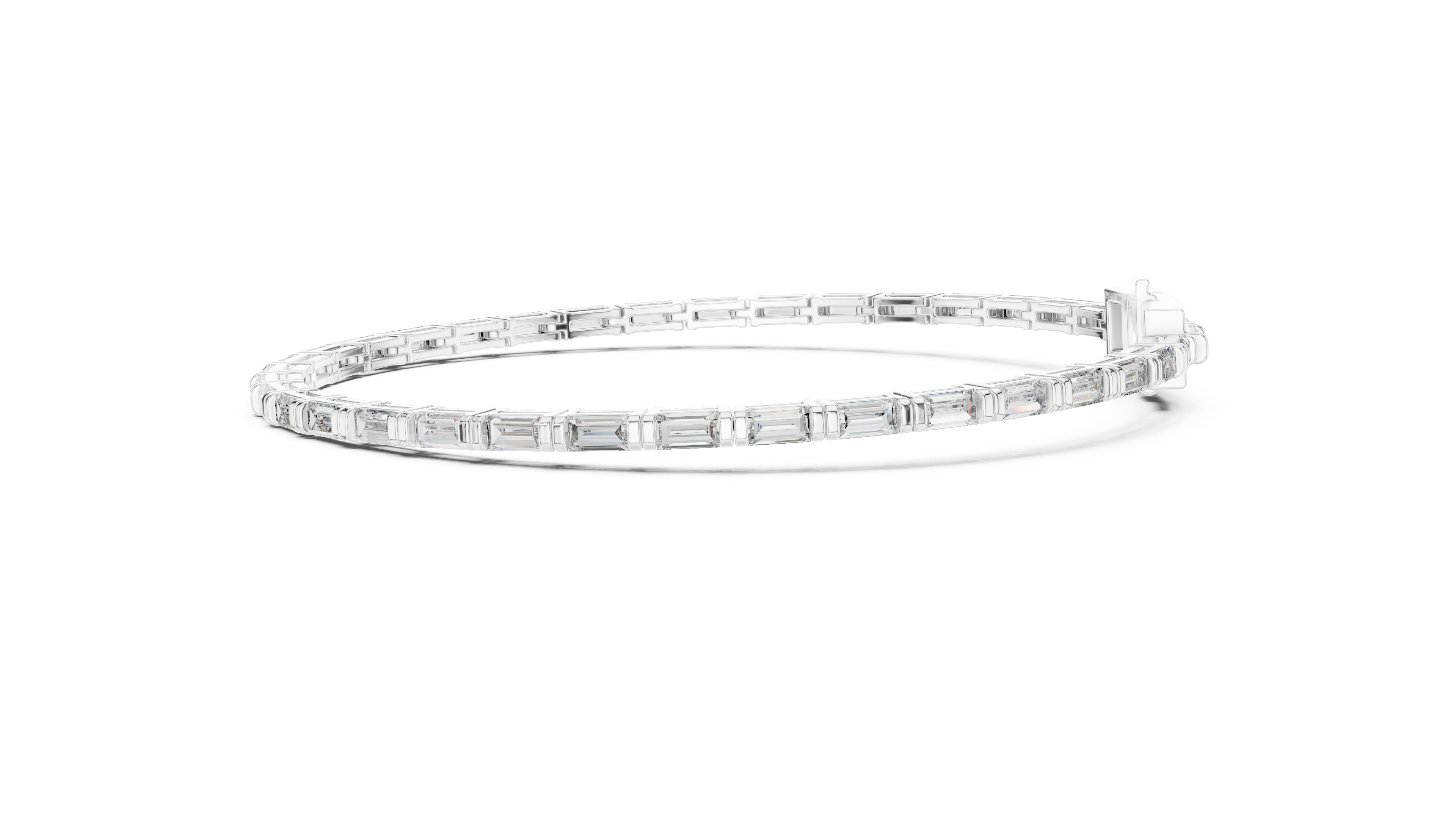 Baguette Cut Diamond Tennis Bracelet