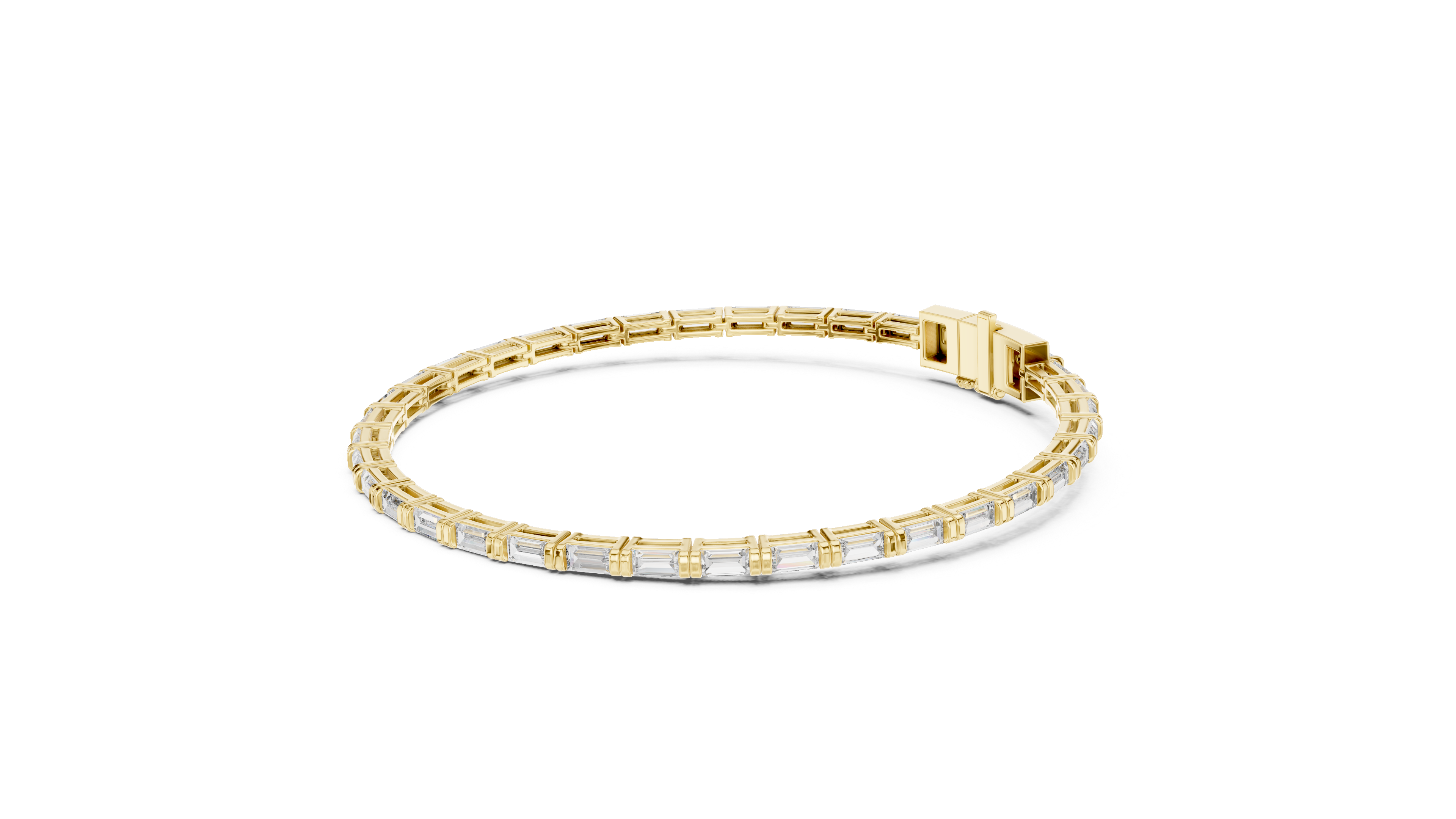Baguette Cut Diamond Tennis Bracelet