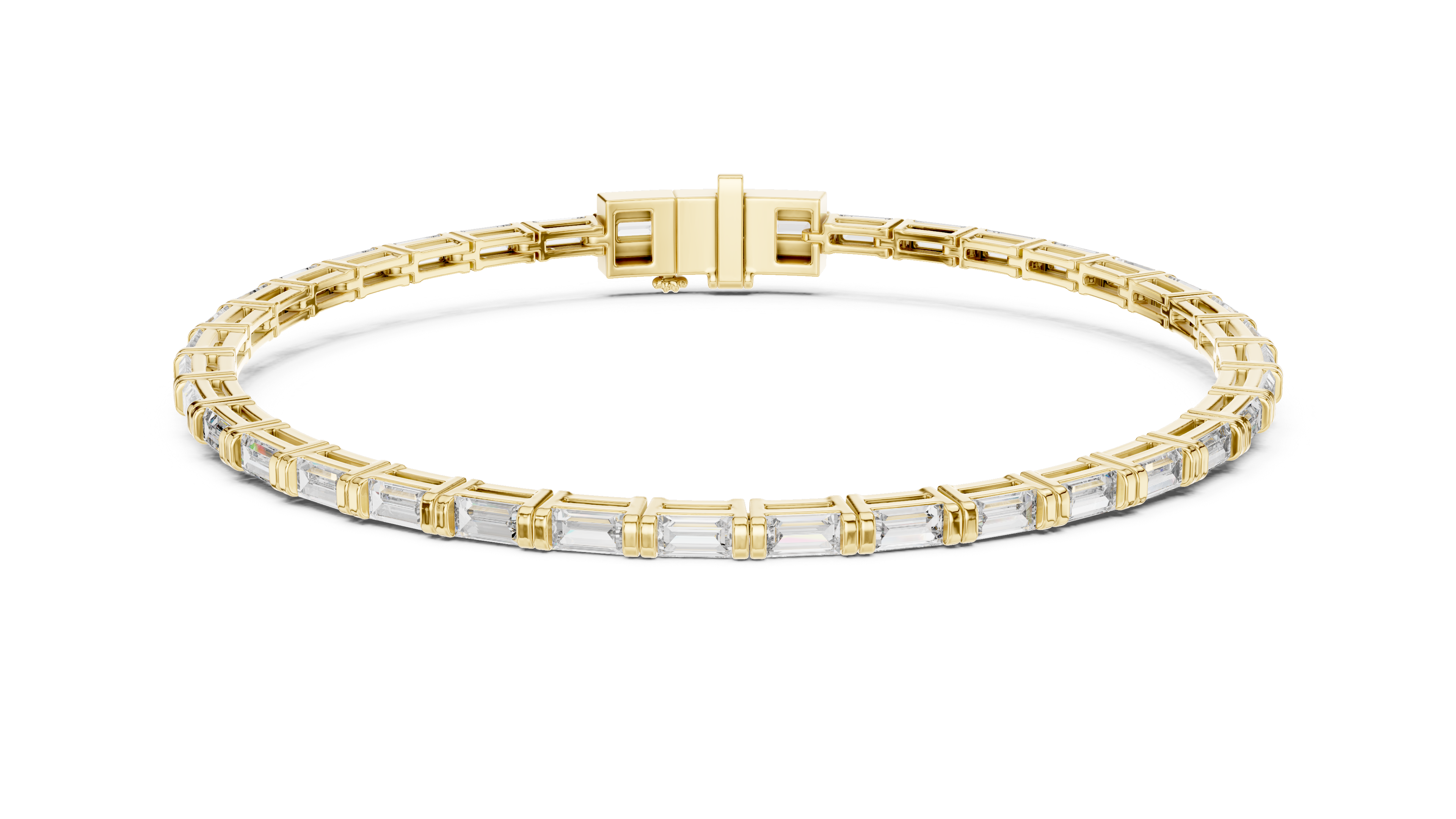 Baguette Cut Diamond Tennis Bracelet