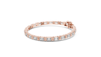 Emerald Cut Diamond Link Tennis Bracelet
