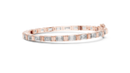 Emerald Cut Diamond Link Tennis Bracelet