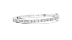 Emerald Cut Diamond Link Tennis Bracelet