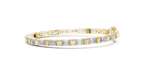Emerald Cut Diamond Link Tennis Bracelet