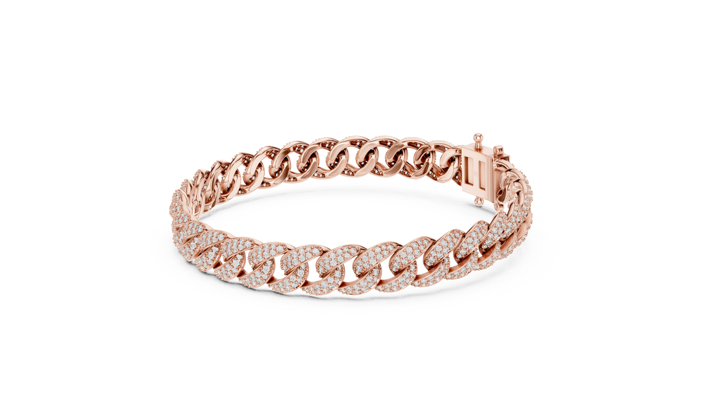 Iced Out Cuban Link Diamond Bracelet