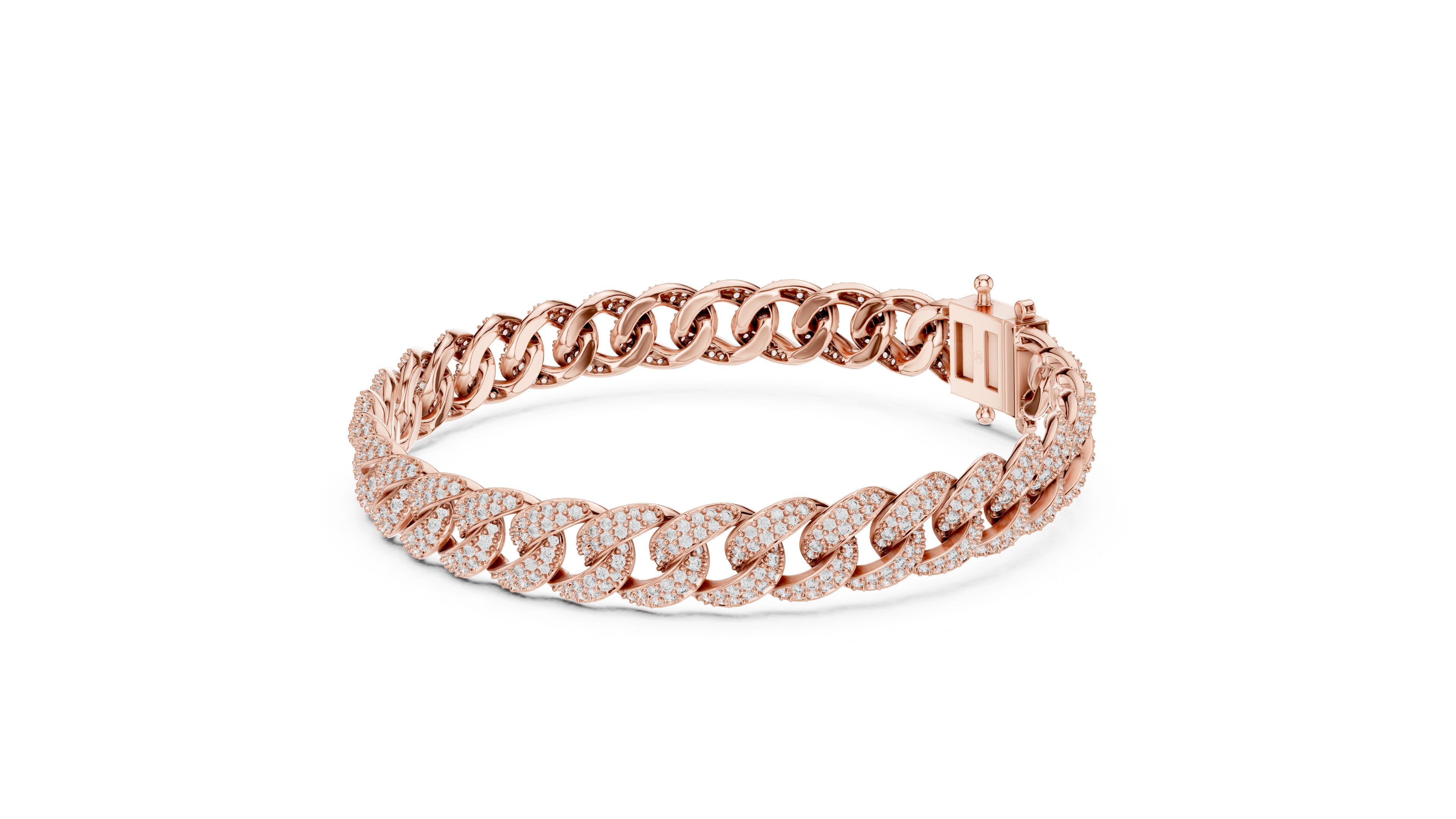 Iced Out Cuban Link Diamond Bracelet