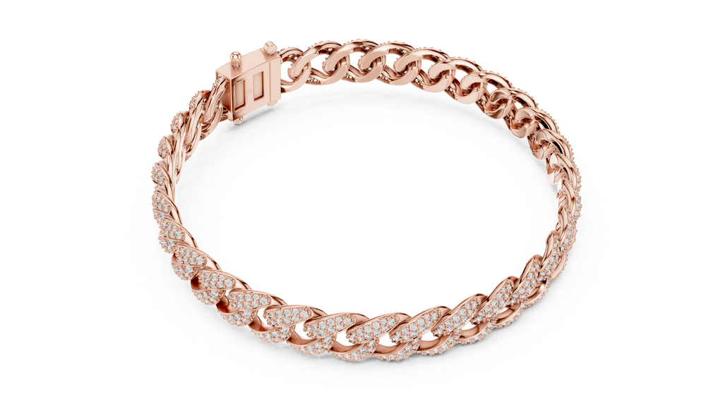 Iced Out Cuban Link Diamond Bracelet