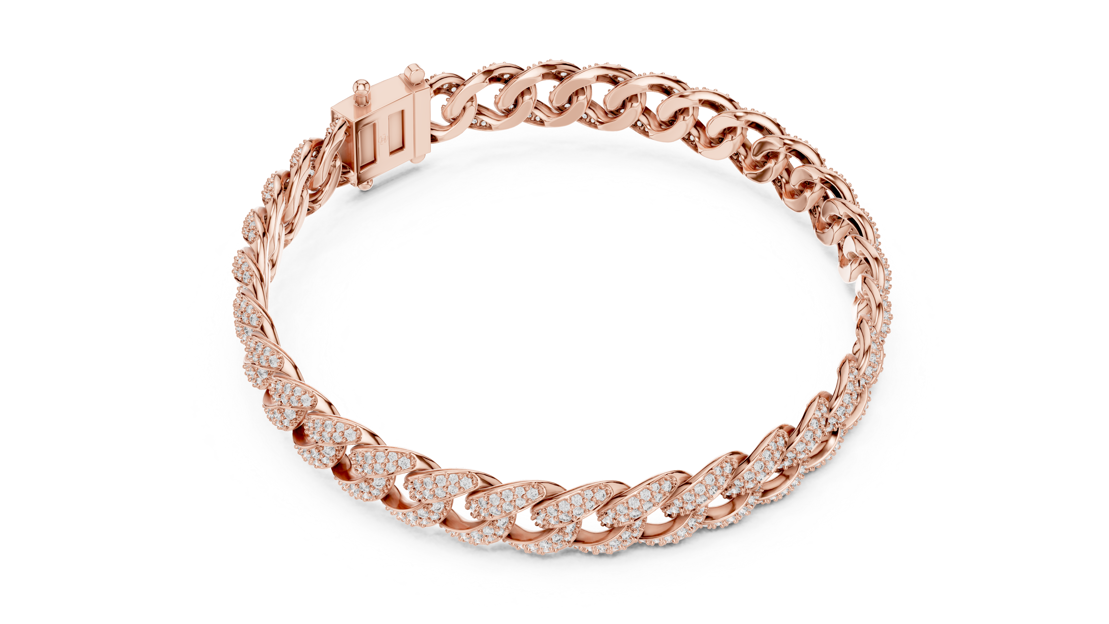 Iced Out Cuban Link Diamond Bracelet