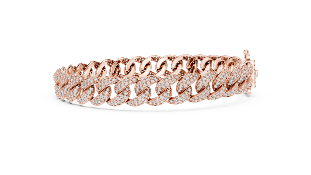 Iced Out Cuban Link Diamond Bracelet