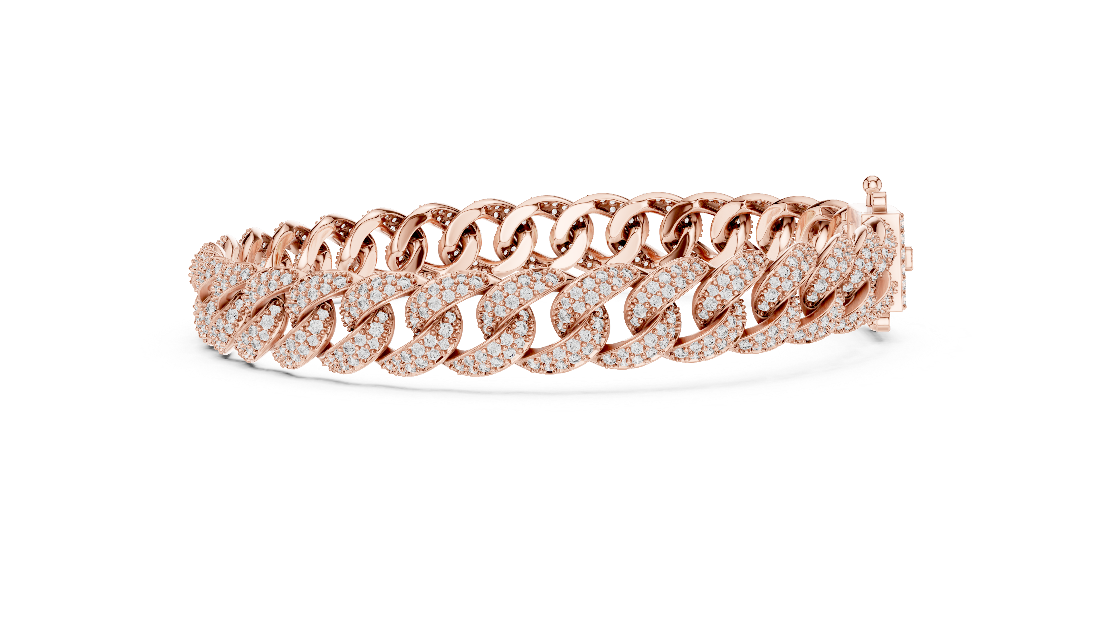 Iced Out Cuban Link Diamond Bracelet