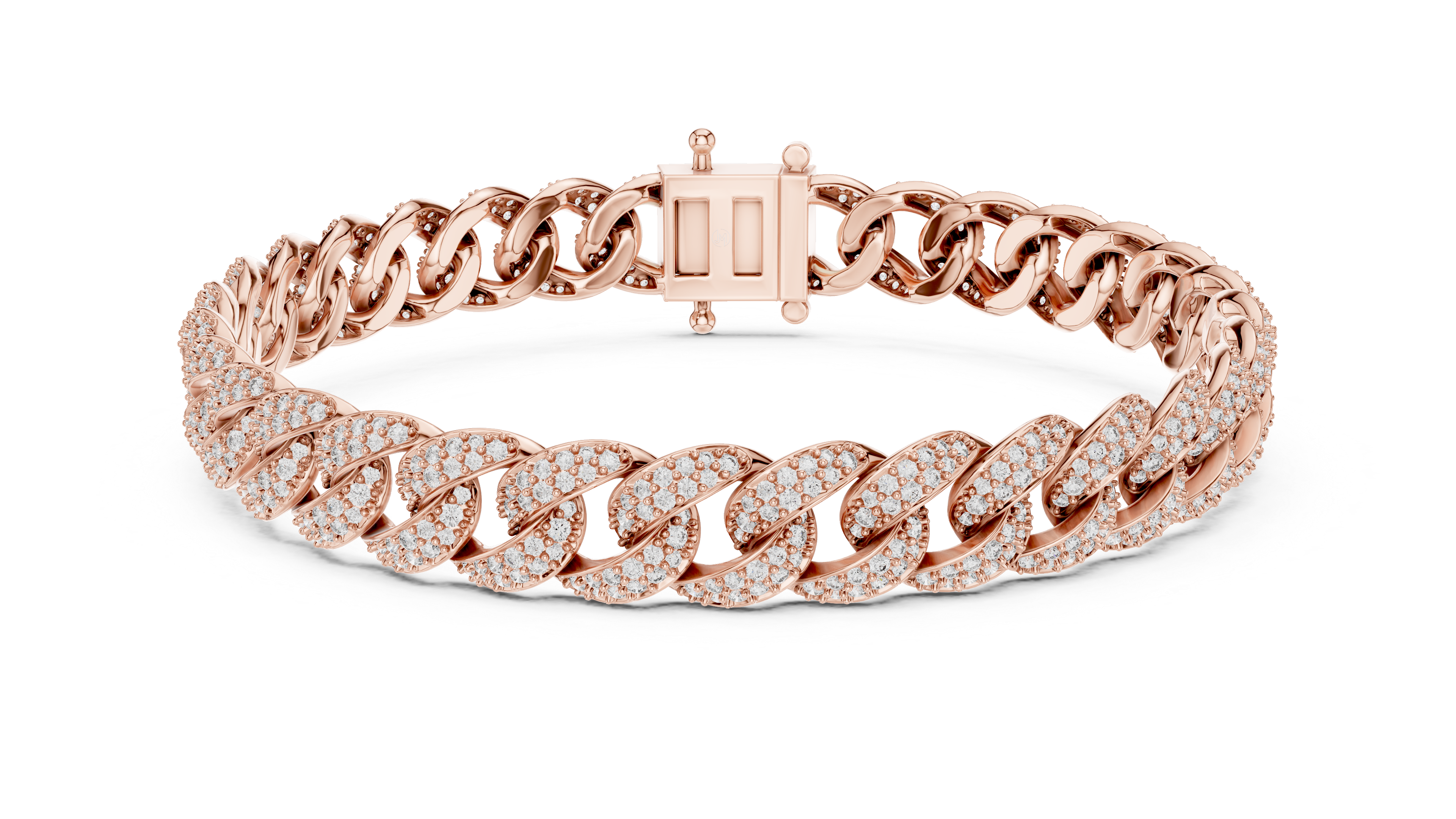 Iced Out Cuban Link Diamond Bracelet