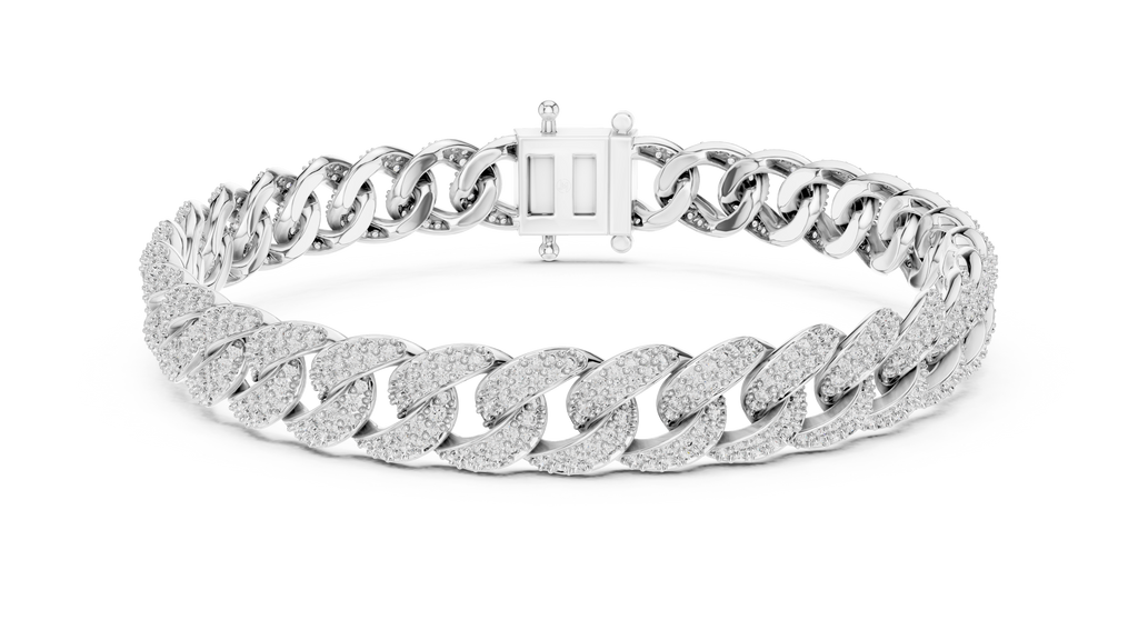 Iced Out Cuban Link Diamond Bracelet
