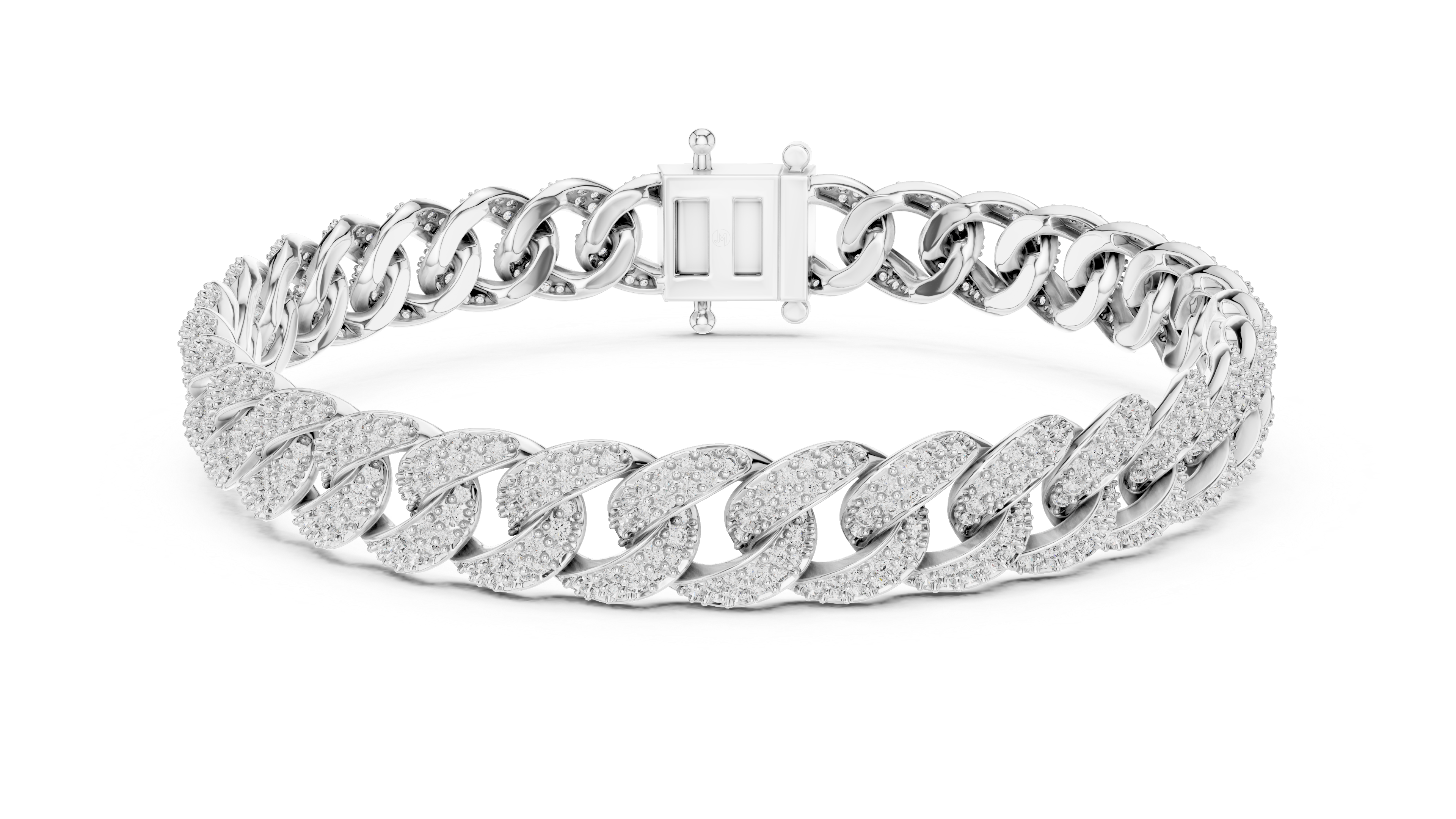 Iced Out Cuban Link Diamond Bracelet