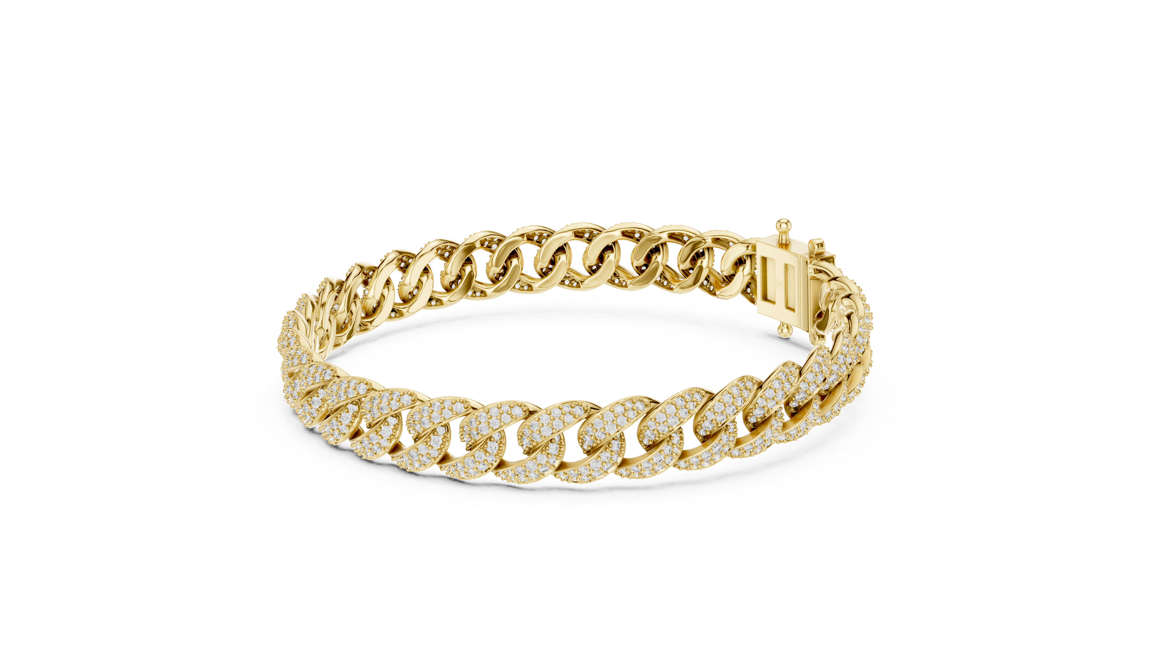 Iced Out Cuban Link Diamond Bracelet
