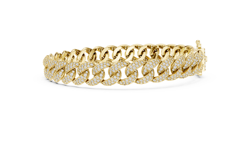 Iced Out Cuban Link Diamond Bracelet