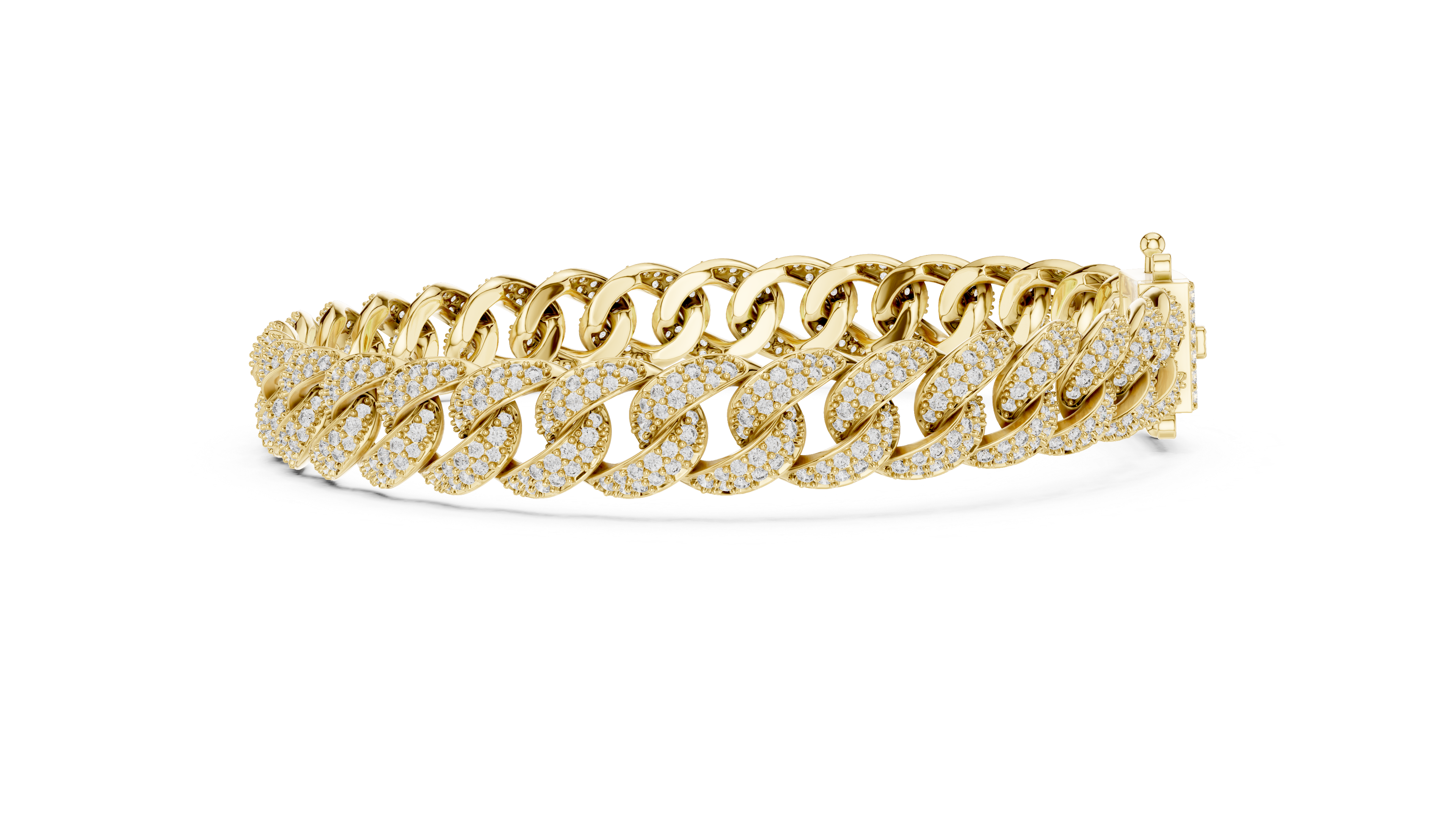 Iced Out Cuban Link Diamond Bracelet