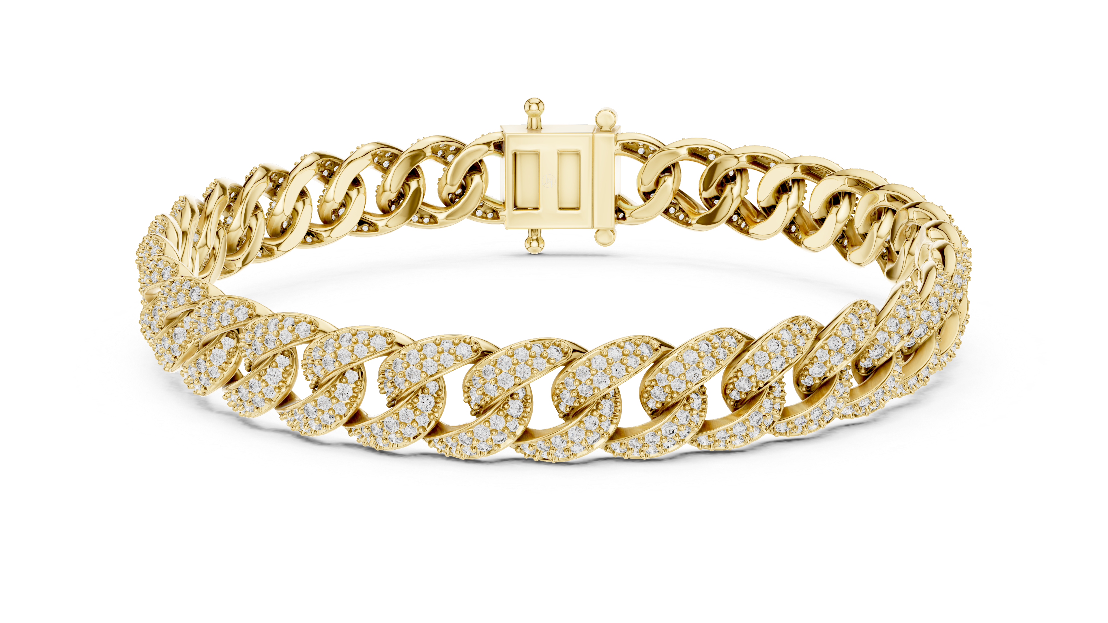 Iced Out Cuban Link Diamond Bracelet